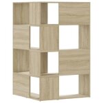 Cabinet de livre solomoon chic biblioth�que dangle � 4 niveaux - pour salon / bureau - ch�ne sonoma bois ...