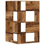 Cabinet de livre solomoon chic biblioth�que dangle � 4 niveaux - pour salon / bureau - vieux bois bois ...