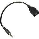 Cble adaptateur jack 3. 5mm stro audio prise mle vers usb 2. 0 femelle - couleur noir - yuan yuan ...