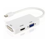 Cable adaptateur mini display port vers hdmi dvi et vga convertisseur pour macbook air