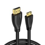 C�ble adaptateur mini hdmi m�le vers hdmi m�le 18 m�tres noir haute vitesse avec fiches plaqu�es or - ...