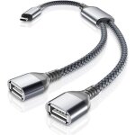 Câble adaptateur usb c mâle vers double usb femelle 0. 3mthunderbolt 3 vers double type a 2. 0 otg pour ... Câble adaptateur usb c mâle vers double usb femelle 0. 3mthunderbolt 3 vers double type a 2. 0 otg pour ...