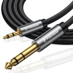 Câble audio 3. 5mm vers 6. 35mm stéréo jack 3m nylon tressé jack stéréo 6. 35 mâle vers 3. 5 mâle pour ... Câble audio 3. 5mm vers 6. 35mm stéréo jack 3m nylon tressé jack stéréo 6. 35 mâle vers 3. 5 mâle pour ...