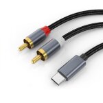 Câble audio stéréo usb - c vers 2x rca pour téléphone portable tablette lecteur mp3 - - gris - 120 cm ... Câble audio stéréo usb - c vers 2x rca pour téléphone portable tablette lecteur mp3 - - gris - 120 cm ...