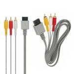 Cble av pour nintendo wii & u tv cble audio 1. 8m vido pritel cinch rvl - 009 3 - rca