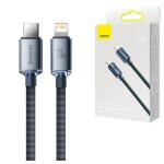 C�ble baseus crystal shine - type c vers lightning - pd 20w 2 m�tres (cajy000301) noir compatible pour ...