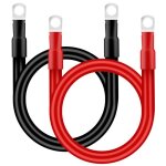 Cable batterie voiture 35mm 50cm cble onduleur de batterie 2awg 12v cble de batterie avec m10 cosses ...