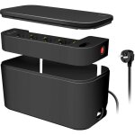 Cable box - cache - c�ble avec prise de d�rivation + chargement usb - a / usb - c noir