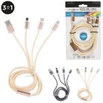 C�ble charge 12m - bemix - micro usb & type c - tissu tress� - compatible smartphones & tablettes