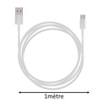 Cable de charge rapide usb type c blanc pour samsung galaxy s20 fe 6. 5 1 m�tre - yuan yuan