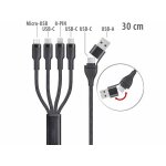 C�ble de chargement universel - callstel - usb - c / a vers usb - c / micro - usb / lightning - 30 cm ...
