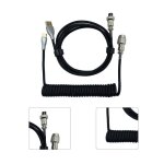 Cble pour clavier de jeu - akozon - rtractable - durable - usb - tout noir