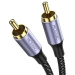 C�ble coaxial rca audio (1m) c�ble de subwoofer - cinch rca cable coaxial num�rique 24k plaqu� nylon ...
