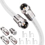 Cable coaxial tv rg6 cable antenne tv 3m avec connecteurs 75 ohm cble tv numriqueypremium  haut dbitpour ...