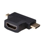 Adaptateur hdmi - akyga - ak - ad - 23 - mini hdmi vers micro hdmi - plaqu� or - hdmi 1. 4