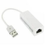 C�ble convertisseur adaptateur usb 3. 0 lan vers r�seau ethernet 100mbps rj45 blanc - visiodirect -