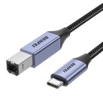 Cable dalimentation - kal - c�ble imprimante usb - b vers usb - c 2m nylon tress�pour macbook hp epson ...