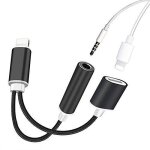 Cable double adaptateur port lightning avec prise jack 3. 5 mm pour iphone 13 - 13 pro - 13 pro max - ...