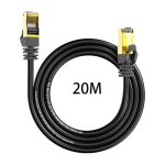 Cble ethernet 20m cat6 cble rseau plat rj45 haut dbit blind 1gbps 250mhz compatible avec routeur ...