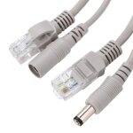 Câble ethernet rj45 + dc pour caméras ip et système nvr - akozon - cat 5 - 10mbps / 100mbps - 5m / 10m ... Câble ethernet rj45 + dc pour caméras ip et système nvr - akozon - cat 5 - 10mbps / 100mbps - 5m / 10m ...