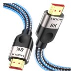 C�ble hdmi 2. 1 5m ultra haute vitesse 8k 60hz / 4k 120hz ? 48gbps earc hdr dolby atmos ? nylon tress� ...