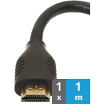 Cable hdmi court 1m 4k arc ultra hd ethernet high speed noir pour tv macbook pc 100 cm[231]