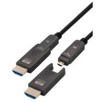 C�ble hdmi � fibre optique - maxtrack - 10 m�tres - 8k @ 60hz - 4k @ 120hz - ultra flexible - connecteurs ...