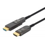 C�ble hdmi - manhattan - 355537 - fibre optique - connecteur d�tachable - 50m - noir
