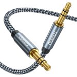 C�ble jack audio 3. 5mm m�le vers m�le [5m] st�r�o nylon tress� c�ble auxiliaire voiture 3. 5mm male ...