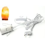 C�ble pour lampe � sel avec interrupteur - e14 - 18 m - douille pour lampe de sel blanc