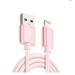 Cable lightning pour ipad pro 129 2015 12. 9 - ipad pro 12. 9 2017 12. 9 - nylon rose 3 m�tres - yuan ...