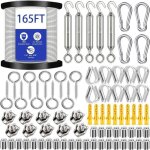 C�ble m�tallique 50m - 304 cable acier inoxydable - tendeur cable inox - treillis plante grimpante exterieur ...