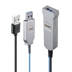 C�ble usb 3. 0 - lindy - 43345 - 30m - fibre optique - faible emi / rfi