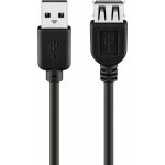 Cable - nappe integration wentronic rallonge usb 2. 0 fiche a / prise a 5 m noir (import allemagne)