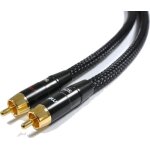 C�ble rca - melodika - 05m - noir - audio - connecteurs rca x2