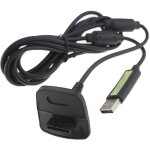 Cable recharge manette freaks and geeks noir pour xbox 360