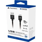 Cble de rechargement - hori - ps5 - 3 mtres - usb - sous licence officielle sony