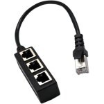 Câble répartiteur ethernet rj45 1 mâle vers 3 ports lan femelles adaptateur extension réseau cat5 / 6 ... Câble répartiteur ethernet rj45 1 mâle vers 3 ports lan femelles adaptateur extension réseau cat5 / 6 ...