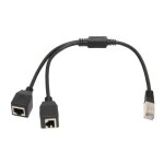 C�ble r�partiteur ethernet rj45 - okumggyj - cat5 - 1 m�le vers 2 femelles - transmission rapide - pvc ...