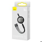 Cāble rétractable 3 - en - 1 - baseus - camj010101 - 66w - usb type - c lightning micro usb - 1. 1m Cāble rétractable 3 - en - 1 - baseus - camj010101 - 66w - usb type - c lightning micro usb - 1. 1m