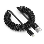 Cable spiral� usb a � cable lightning cable iphone voiture carplay[certifi� apple mfi] chargeur iphone ...