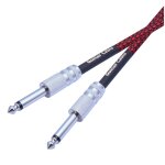 Cble stro droit 635 mm mle  mle 1 / 4 cble dinstrument de guitare pour guitare lectrique basse ...