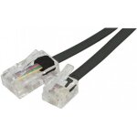 Cble tlphone rj11 rj45 2m noir - connecteur rj - 45 mle - connecteur rj - 11 mle