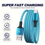C�ble usb type c de charge rapide en nylon tress� 2m? compatible samsung iphone 15 huawei android [kingproshop ...