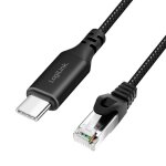 C�ble usb - c vers rj45 - logilink cu0412 - 1 gbps - 2 m - noir / gris