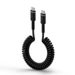 C�ble usb c vers usb c spiral�[0. 4m - 1. 8m] type c chargeur rapide r�tractable android auto pour samsung ...