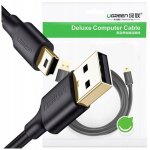 Cble usb vers mini usb - ugreen - us132 - 2 m - noir - transfert de donnes jusqu 480 mbit / s