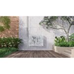 Cache climatiseur ext�rieur atole en aluminium thermolaqu� - taille 2 : h. 113 x l. 110 x p. 64 cm - ...