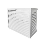 Cache climatiseur - pompe � chaleur aluminium blanc taille xl