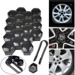 Cache ecrou 17 mm20 pices 17mm boulon ecrou couvre capuchons protection hexagonal pour crous de roue ...